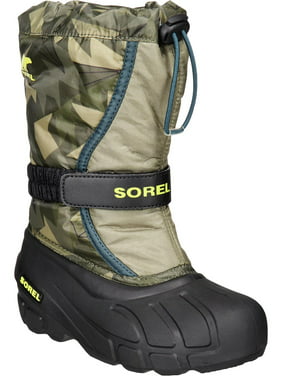 Sorel Boys Flurry Pull On Winter Boot Blk//Blu 5 Medium US